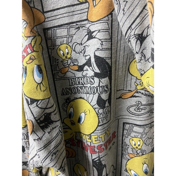 Warner Bros Looney Tunes Womens Med Tweety and Slyvester All Over Print Hoodie - Picture 5 of 7